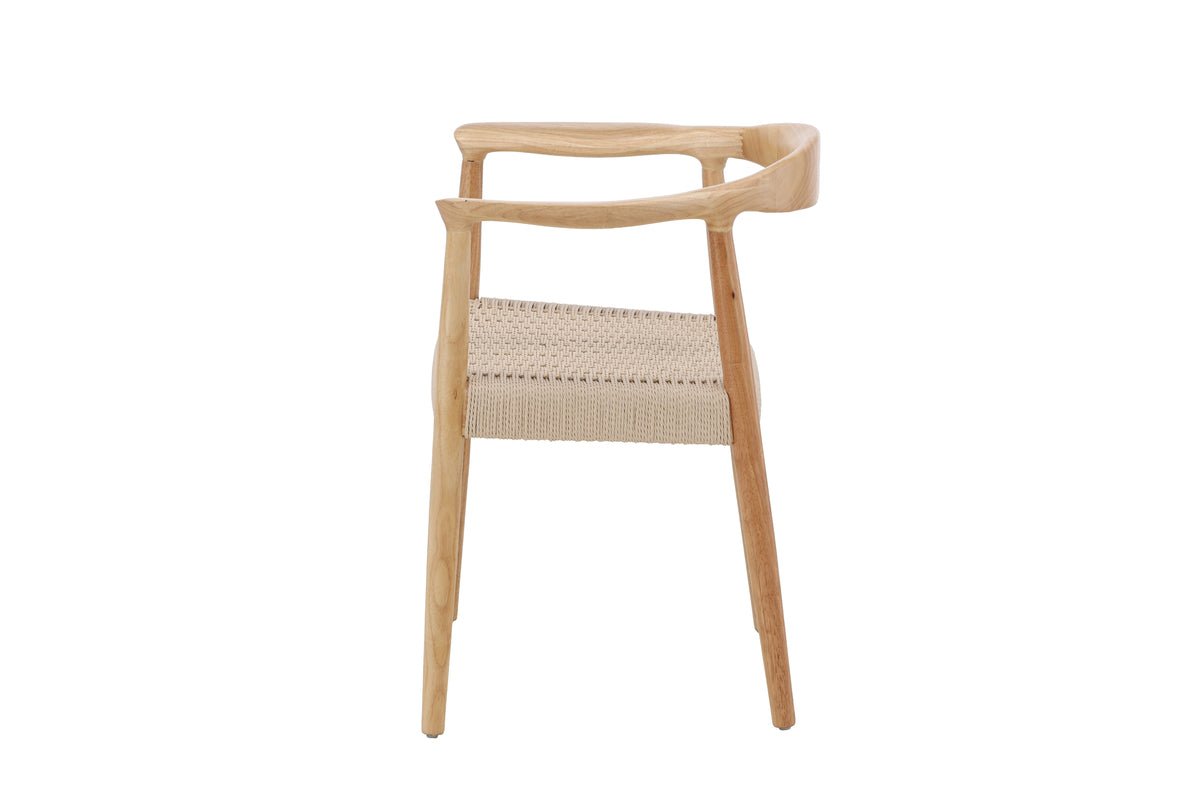 2-piece set - Chair Leli made of rubberwood and rope weave