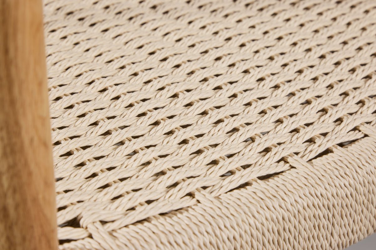 2-piece set - Chair Leli made of rubberwood and rope weave