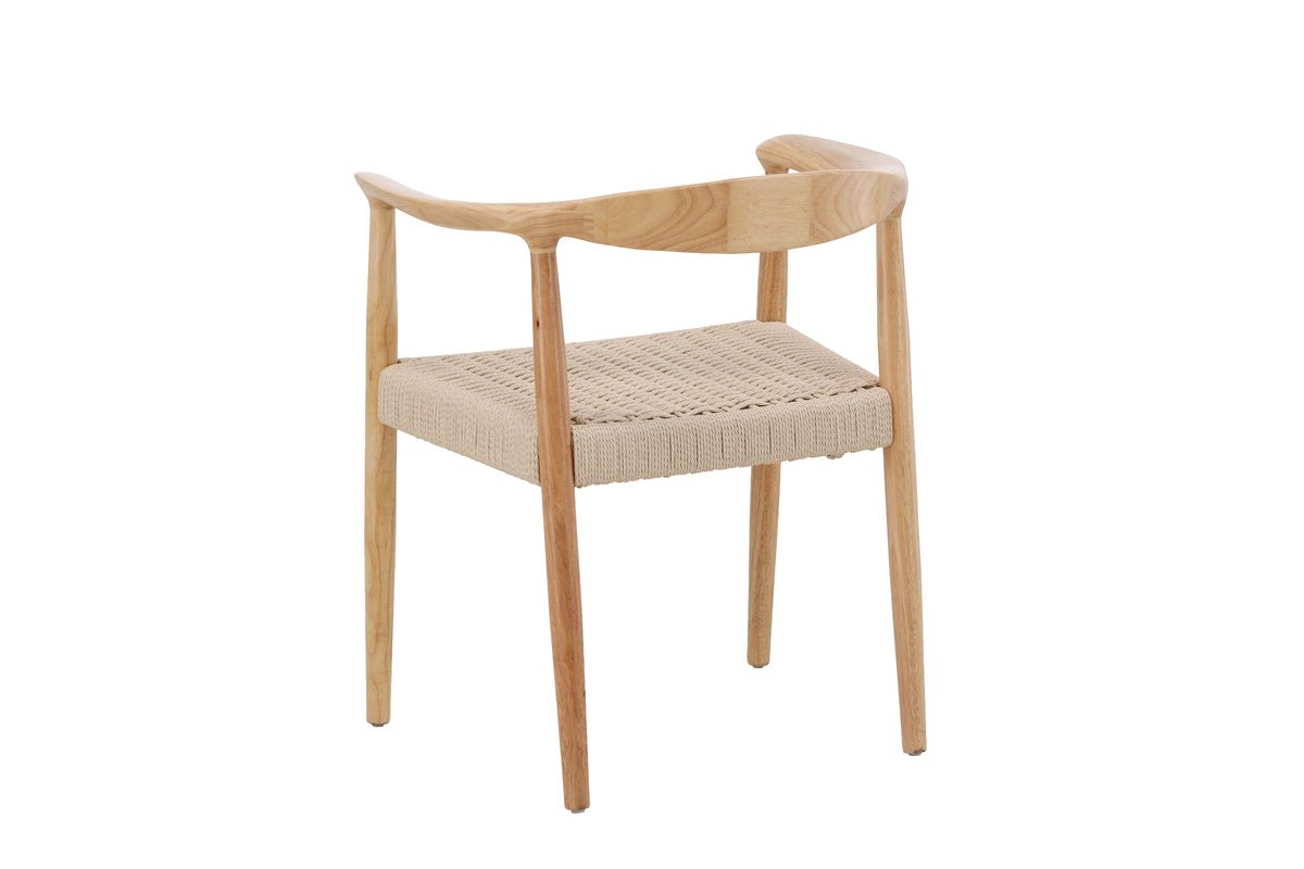 2-piece set - Chair Leli made of rubberwood and rope weave