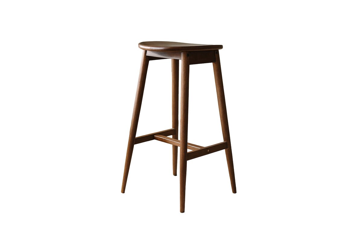 Bar Stool Rafaela – in Mocca made of Rubberwood