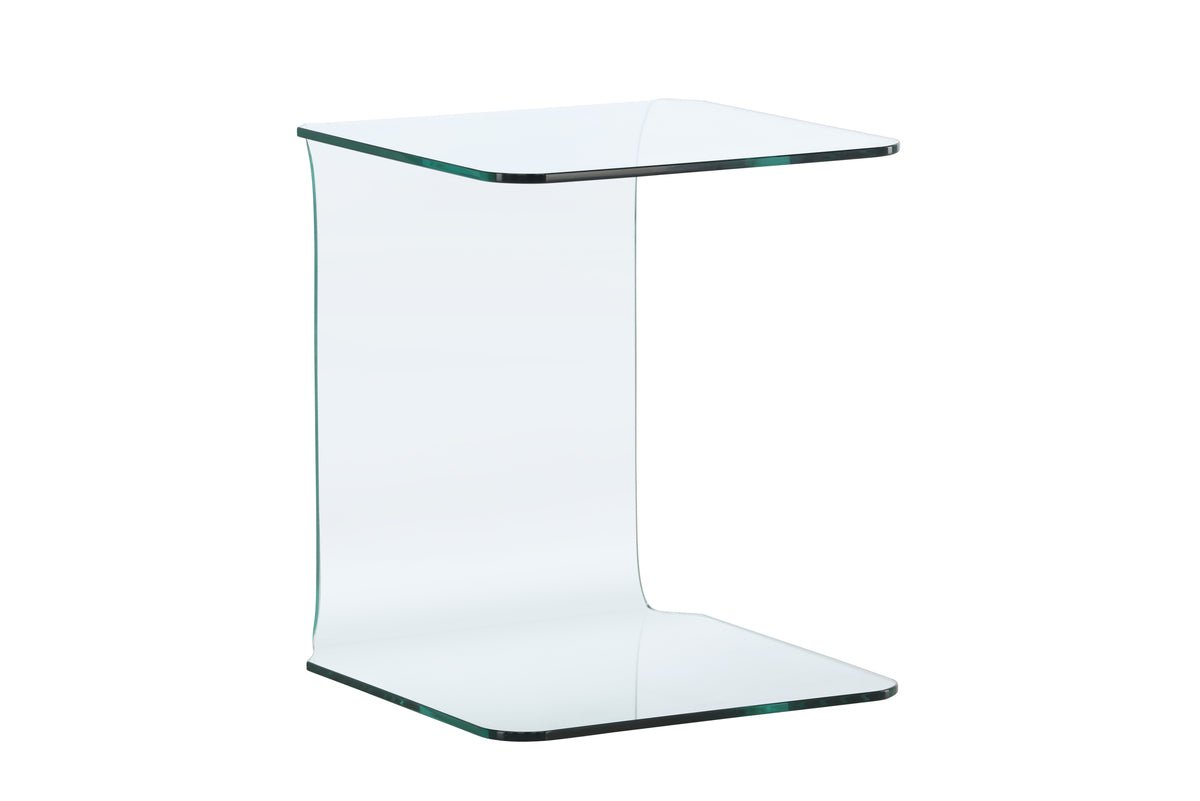 Side table Vetro – 45 × 45 cm in clear glass