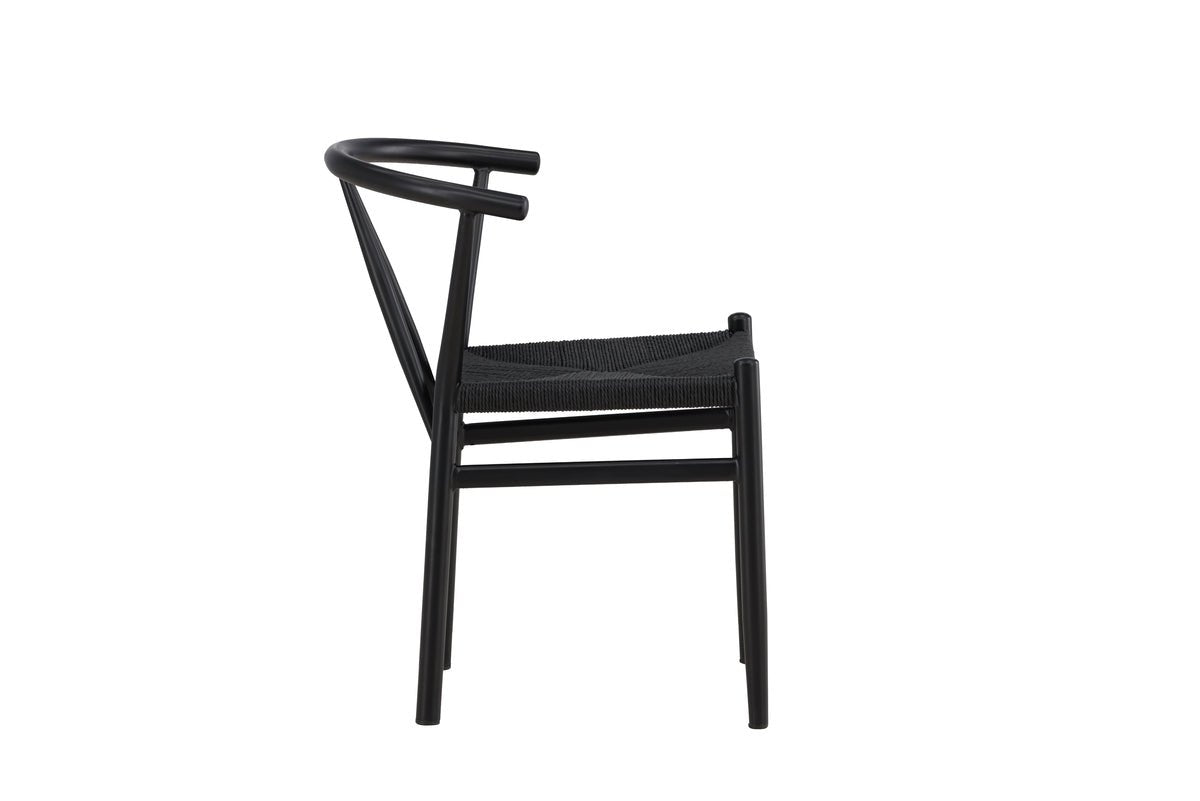 Chair Fliou II - In Black with uniformly colored seat surface