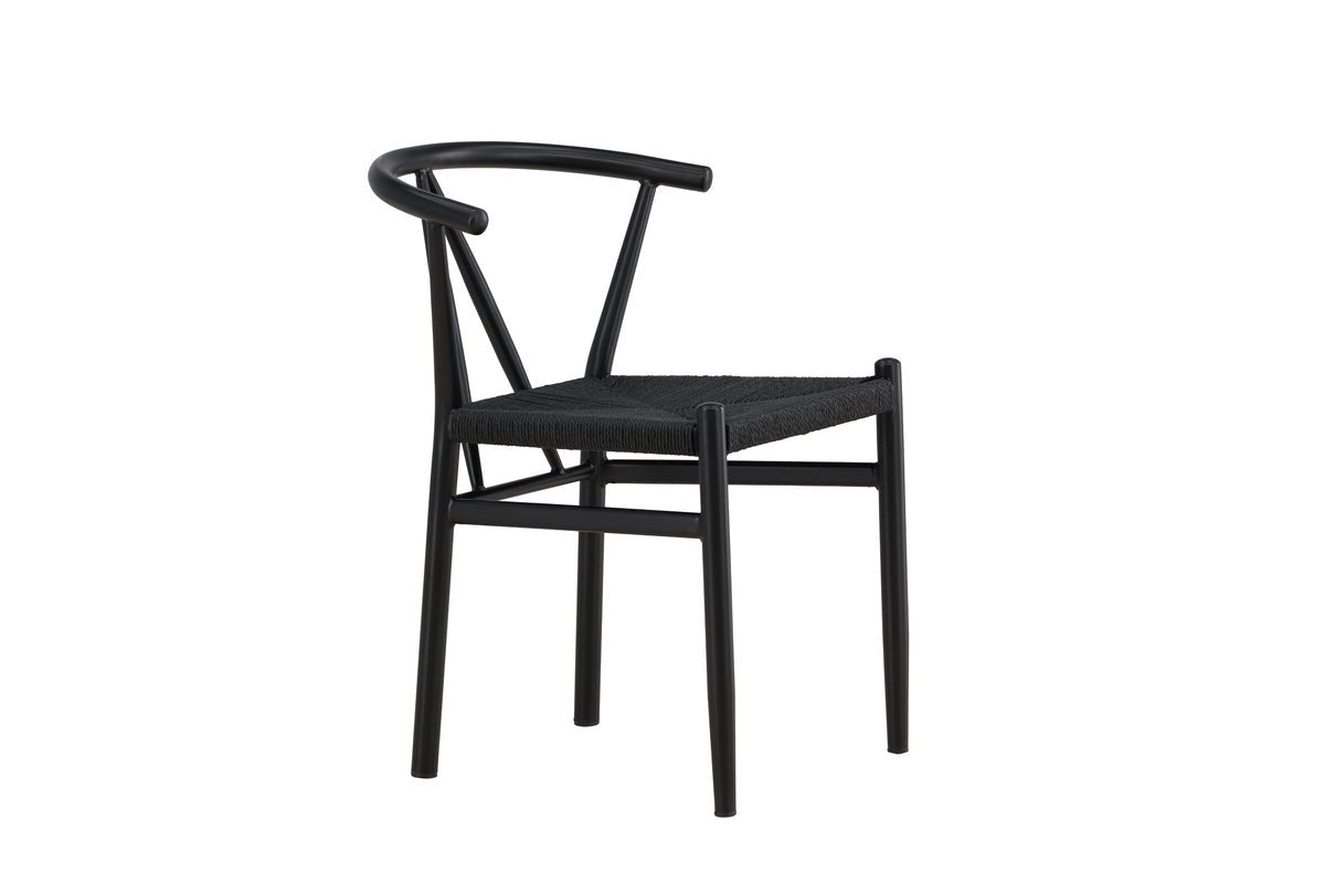 Chair Fliou II - In Black with uniformly colored seat surface