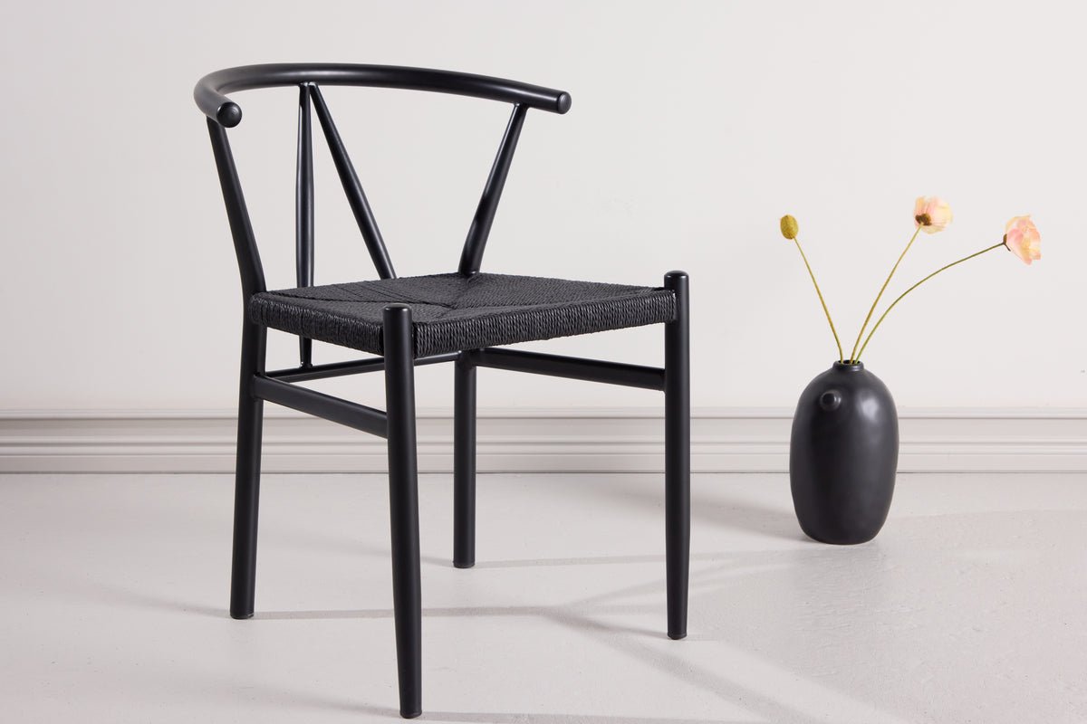 Chair Fliou II - In Black with uniformly colored seat surface