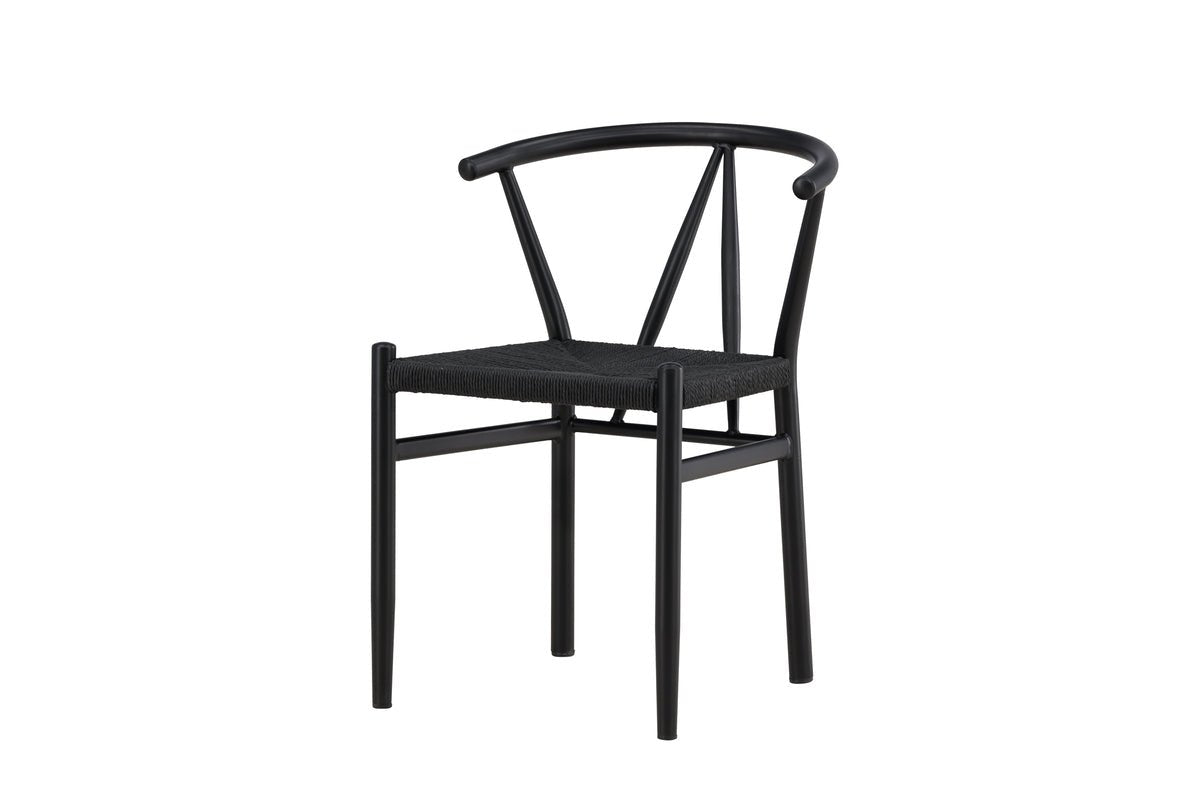 Chair Fliou II - In Black with uniformly colored seat surface