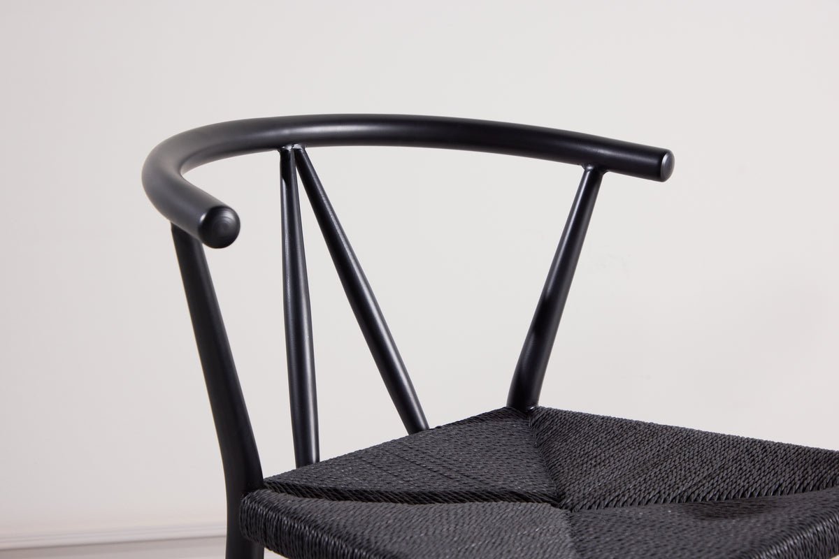 Chair Fliou II - In Black with uniformly colored seat surface