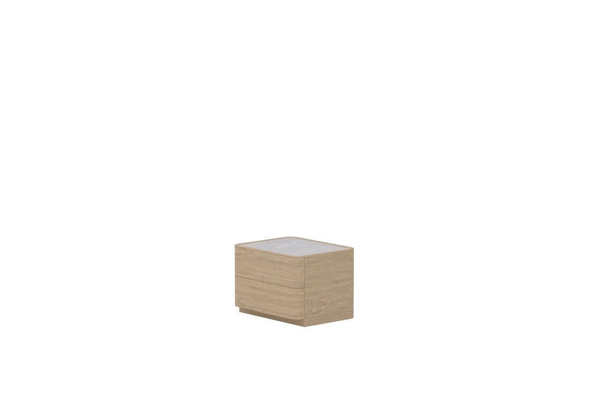 Side Table Doreno - in Natural Wood Appearance