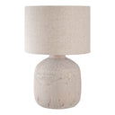 Table lamp Lunaro – Ceramic base in stone look with fabric shade