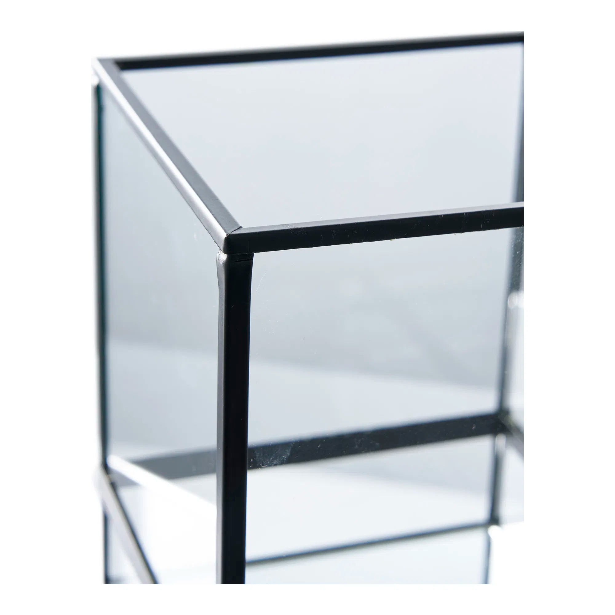 Candle holder "Ferro Glass" – Metal & Glass in Black