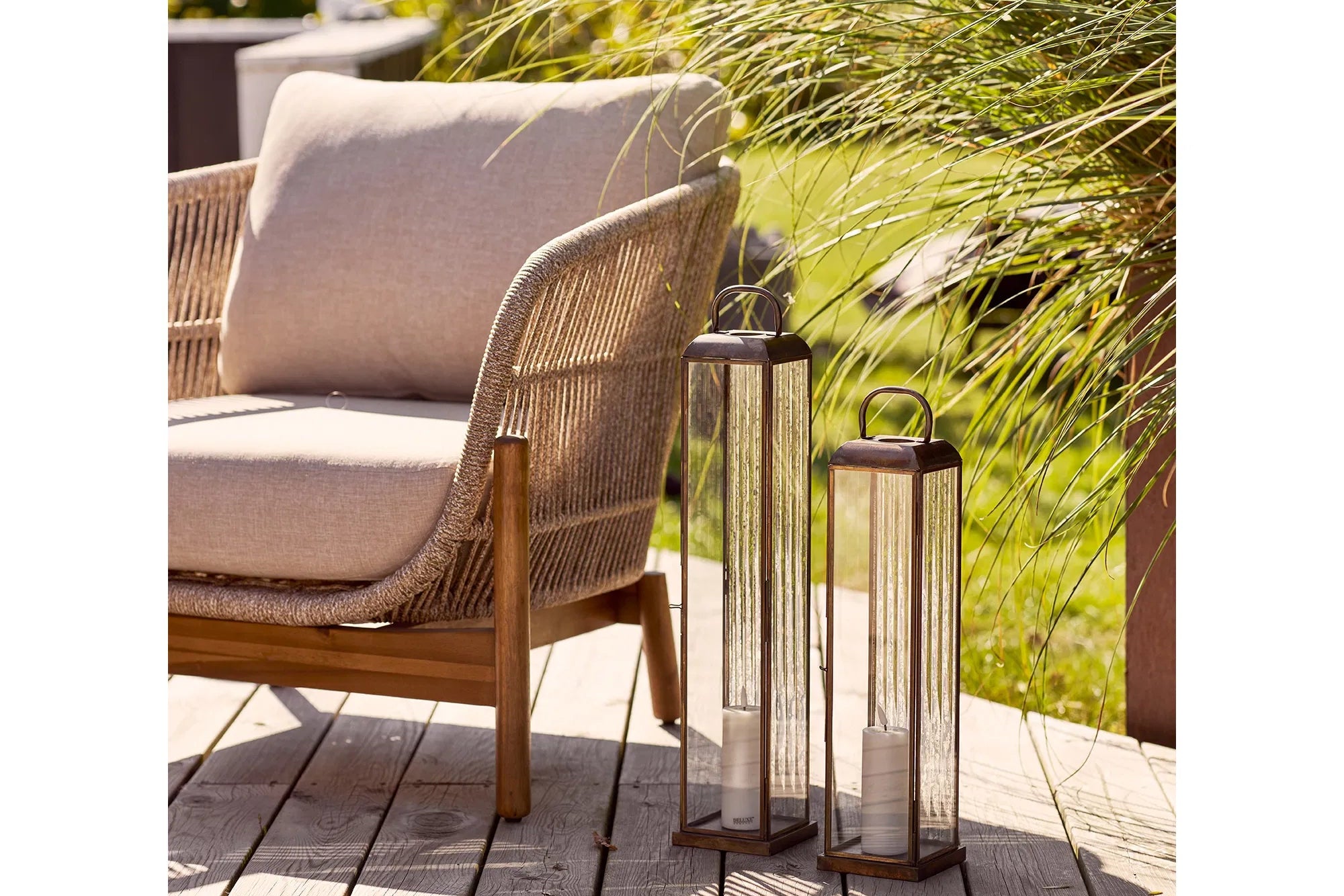 Garden Candle Lantern Solmera – made of metal and glass