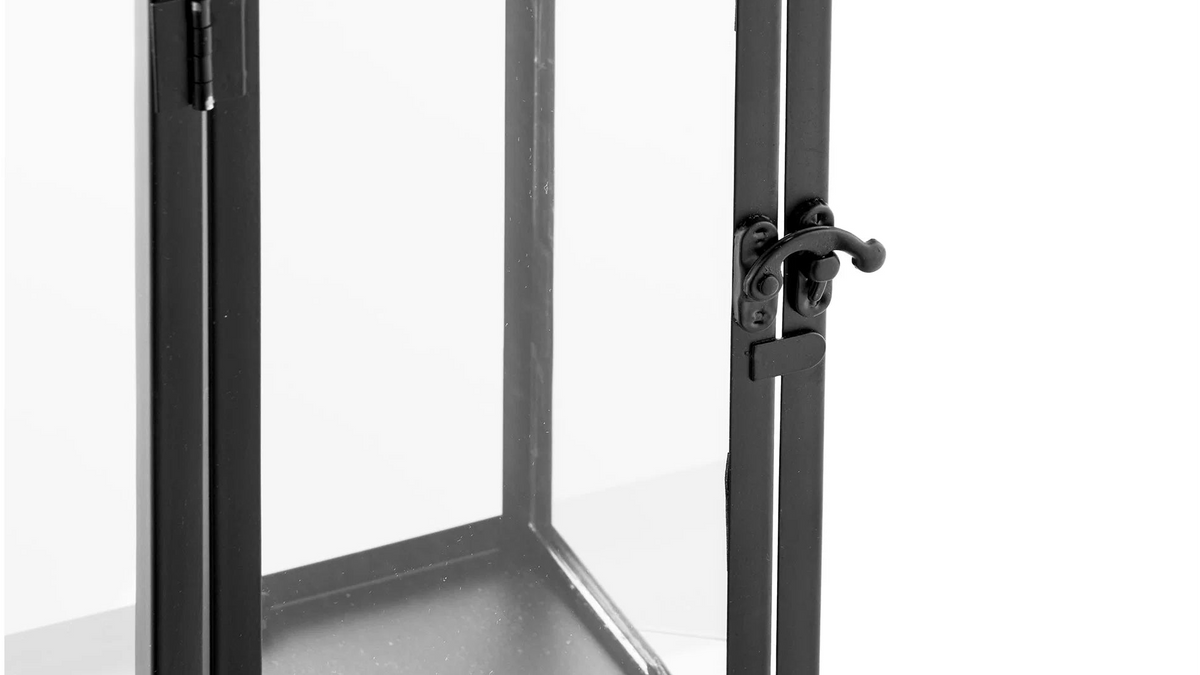 Set of 2 Felli lanterns - with black metal frame