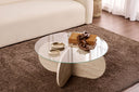 Rovida Coffee Table - with Round Glass Top in 2 Variants