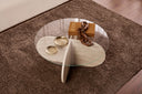 Rovida Coffee Table - with Round Glass Top in 2 Variants