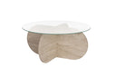 Rovida Coffee Table - with Round Glass Top in 2 Variants