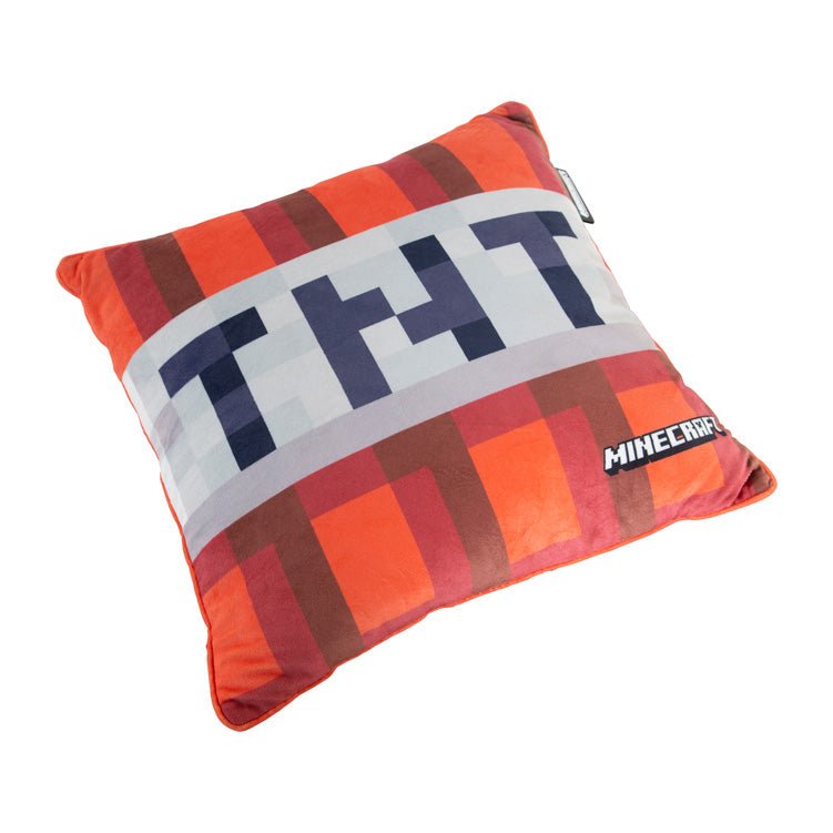 Minecraft Decorative Pillow "TNT Plush" – with Filling & Velvet Look