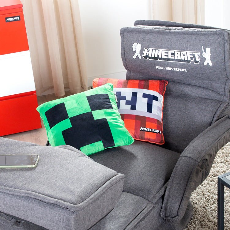 Minecraft Decorative Pillow "Creeper Plush" – with Filling & Velvet Look