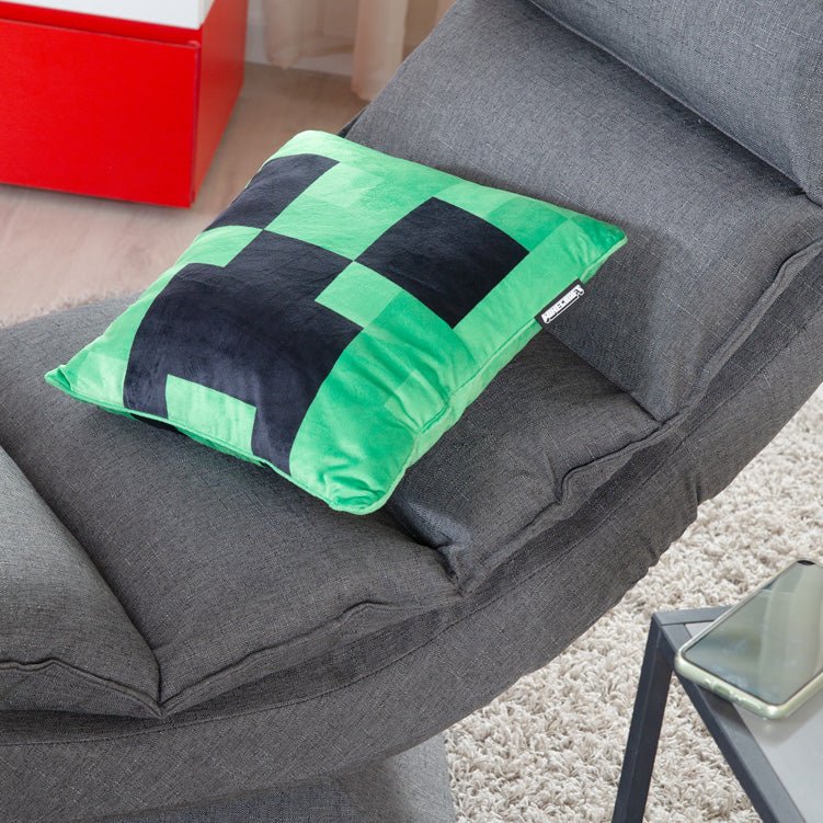 Minecraft Decorative Pillow "Creeper Plush" – with Filling & Velvet Look