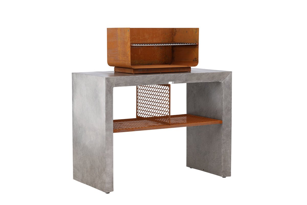 Outdoor Kitchen Sella - made of aluminum in Light Gray including grill