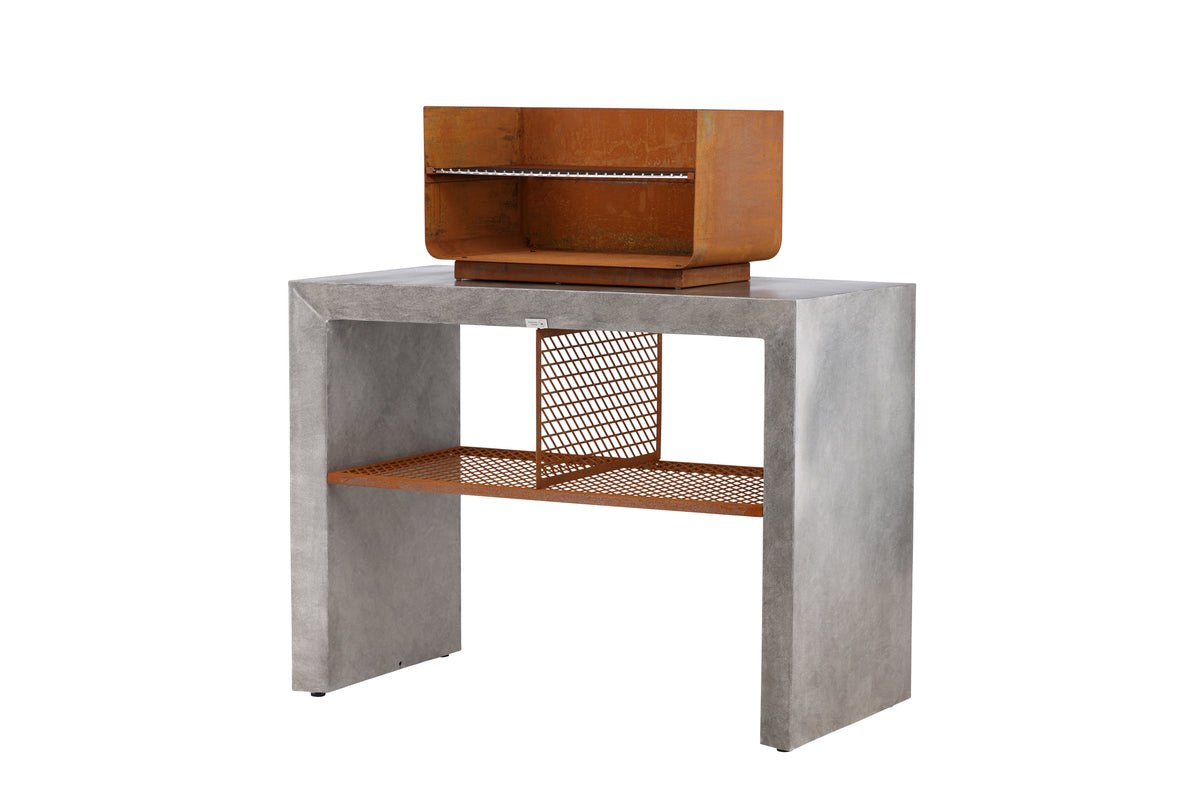 Outdoor Kitchen Sella - made of aluminum in Light Gray including grill