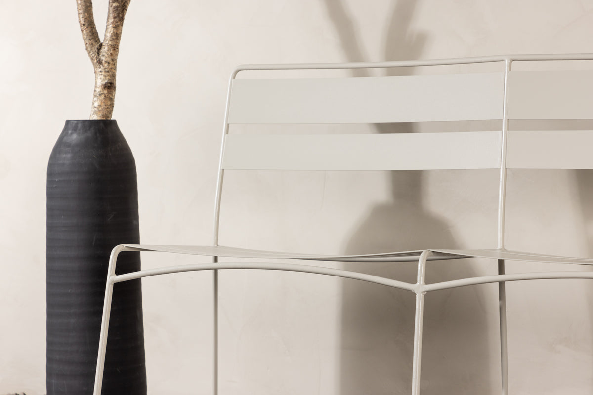 Garden Bench Linda - Made of Beige Steel