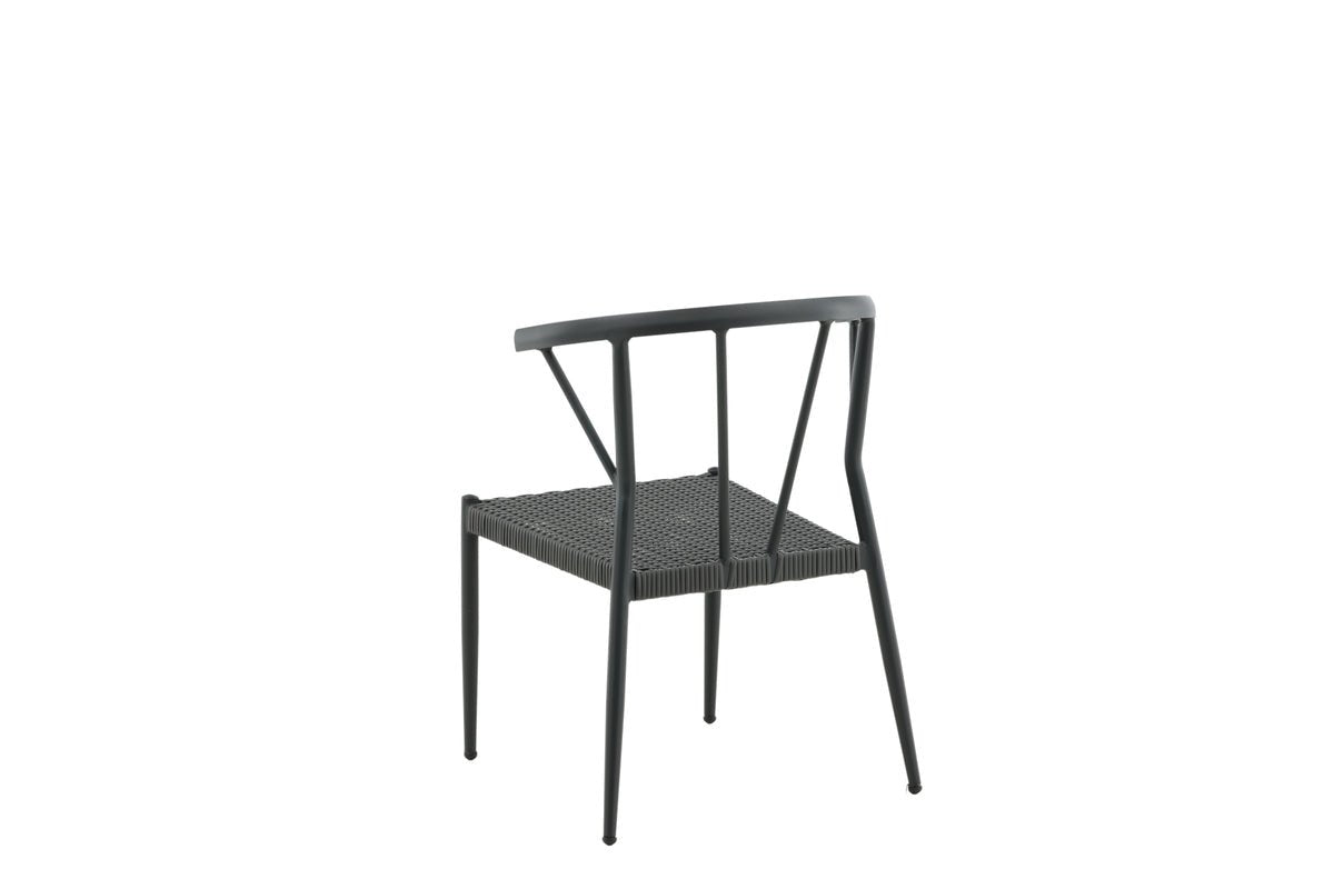 6er Set - Gartenstuhl Tina aus Rattan/Aluminium