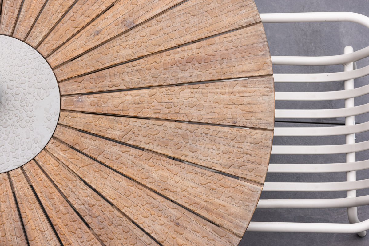 Garden Dining Table Rose - Ø 140cm made of brown Acacia wood