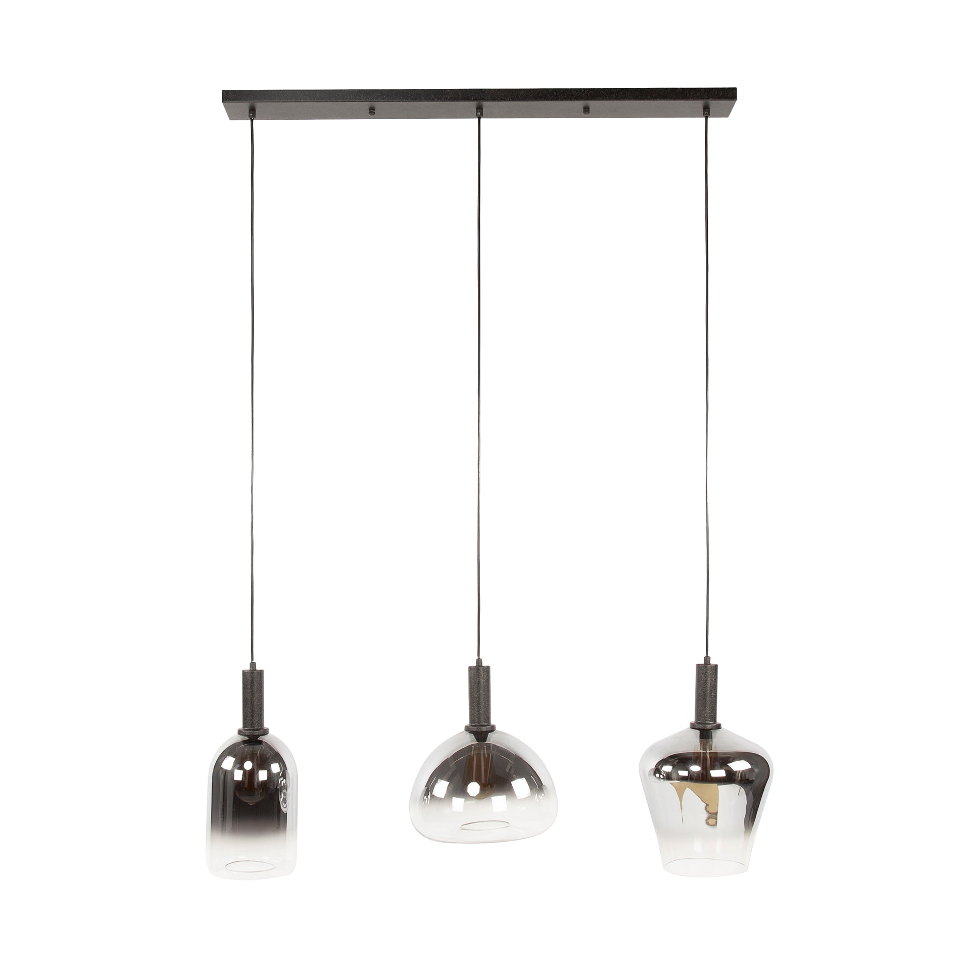 Pendant Lamp "Alveris" – Smoky Glass with Color Gradient in 3 Different Shapes