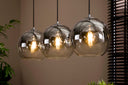 Pendant light Lumetto – smoked glass with color gradient and metal fitting