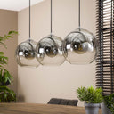 Pendant light Lumetto – smoked glass with color gradient and metal fitting