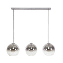 Pendant light Lumetto – smoked glass with color gradient and metal fitting