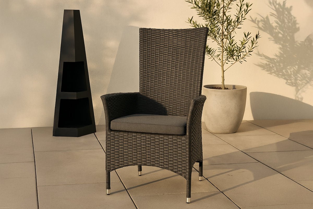 2-piece Set - Venezia Garden Chair in Rattan Look in Black, White or Natural Look