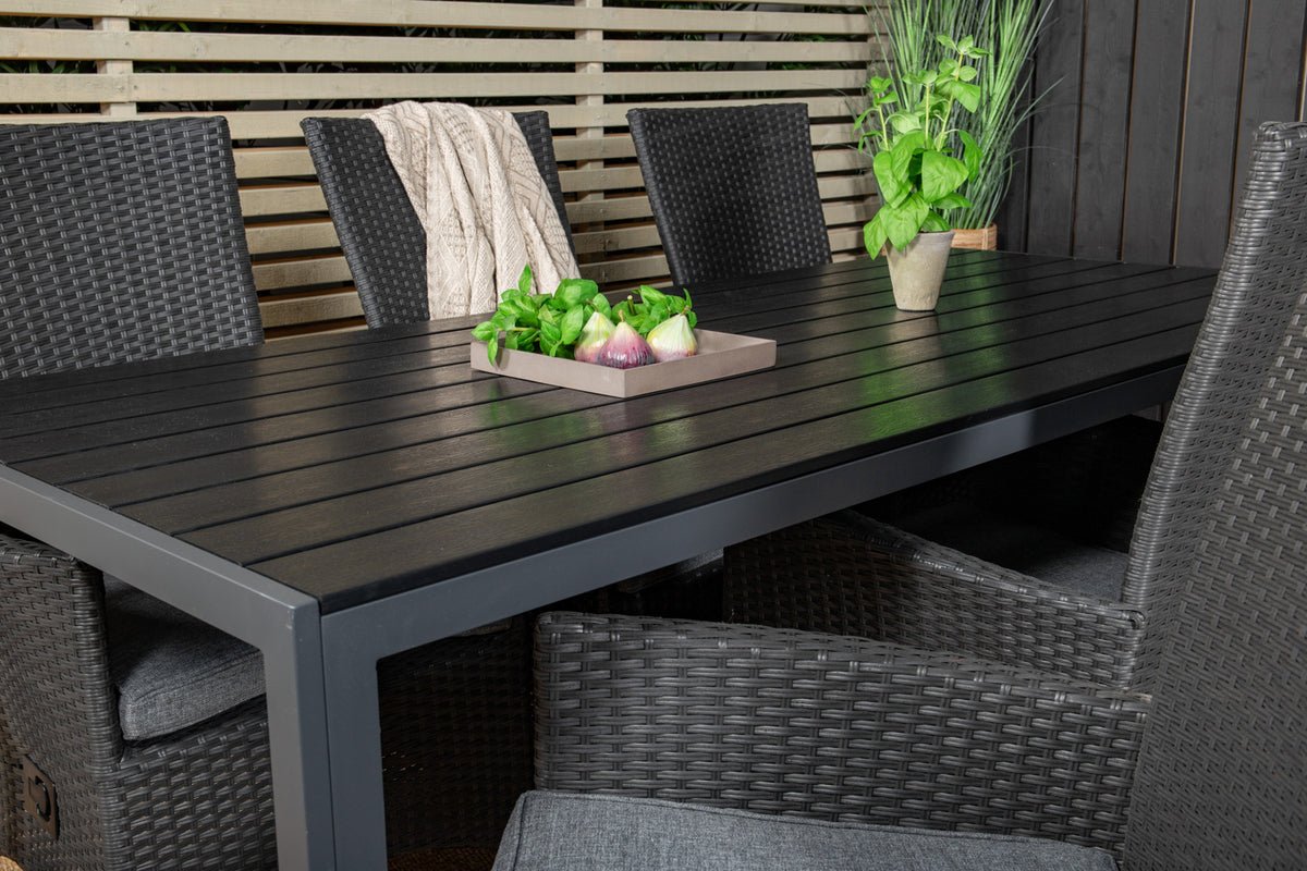 2-piece Set - Venezia Garden Chair in Rattan Look in Black, White or Natural Look