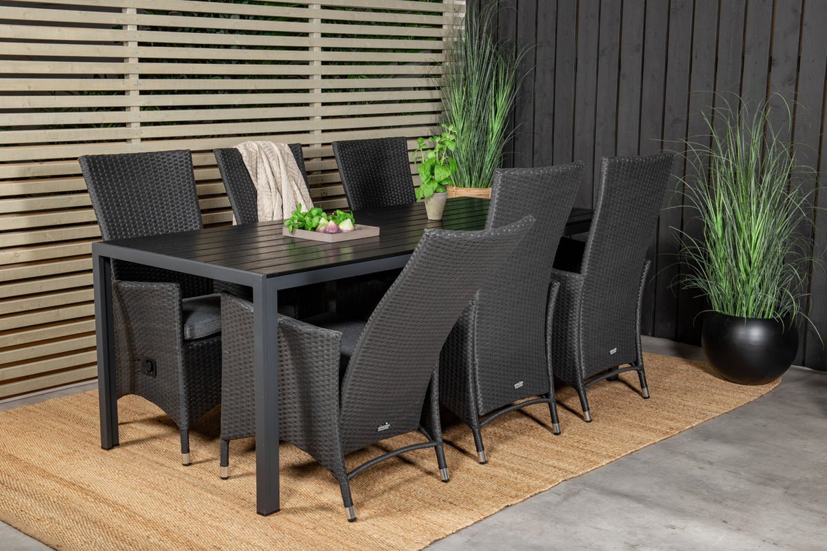 2-piece Set - Venezia Garden Chair in Rattan Look in Black, White or Natural Look