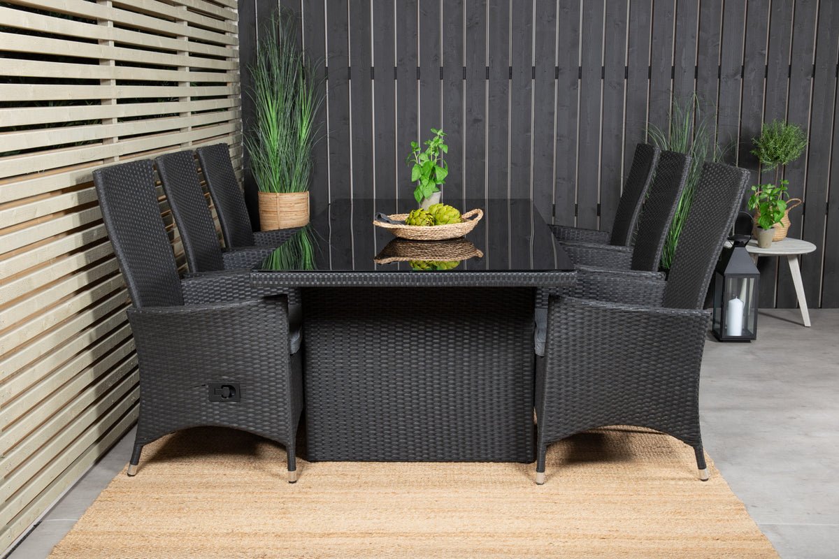 2-piece Set - Venezia Garden Chair in Rattan Look in Black, White or Natural Look