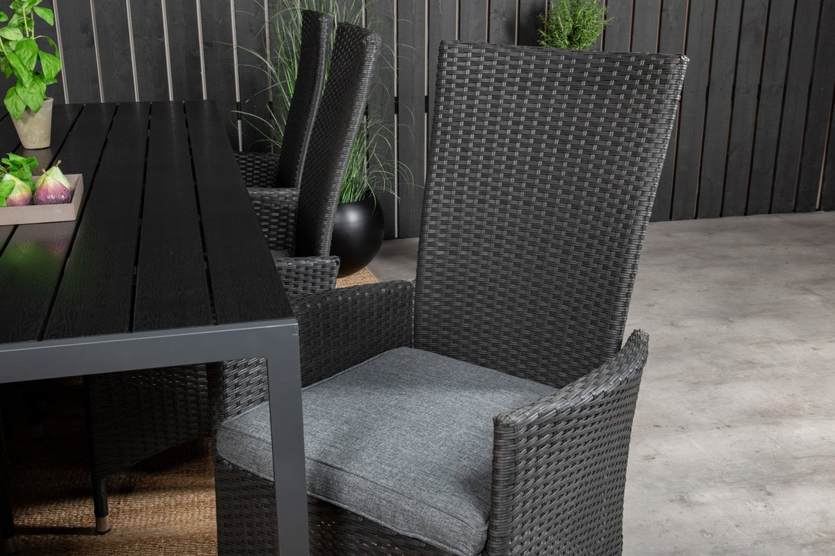 2-piece Set - Venezia Garden Chair in Rattan Look in Black, White or Natural Look
