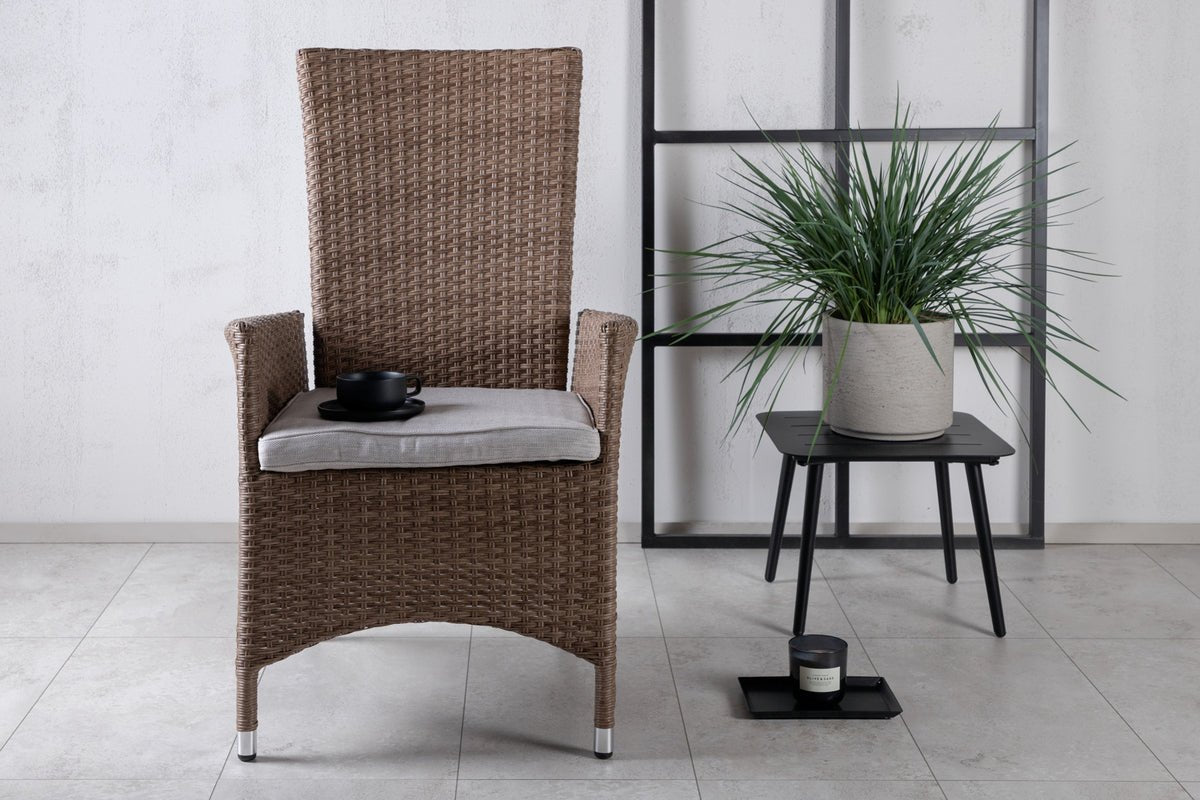 2-piece Set - Venezia Garden Chair in Rattan Look in Black, White or Natural Look