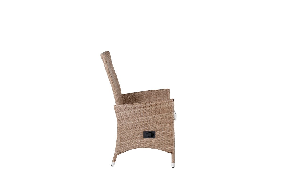 2-piece Set - Venezia Garden Chair in Rattan Look in Black, White or Natural Look