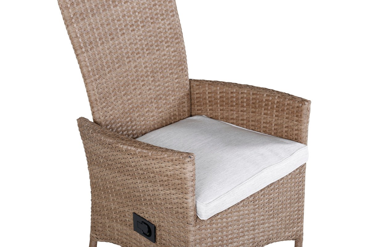2-piece Set - Venezia Garden Chair in Rattan Look in Black, White or Natural Look
