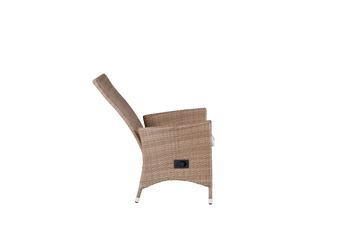 2-piece Set - Venezia Garden Chair in Rattan Look in Black, White or Natural Look