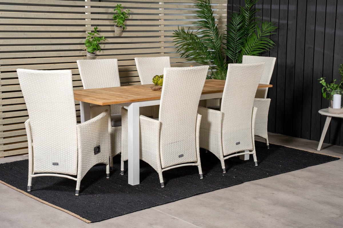 2-piece Set - Venezia Garden Chair in Rattan Look in Black, White or Natural Look