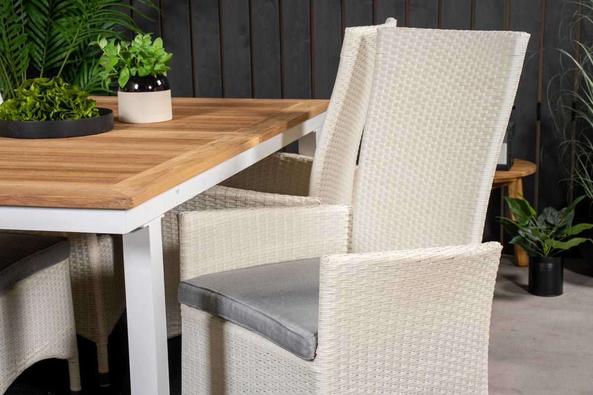 2-piece Set - Venezia Garden Chair in Rattan Look in Black, White or Natural Look
