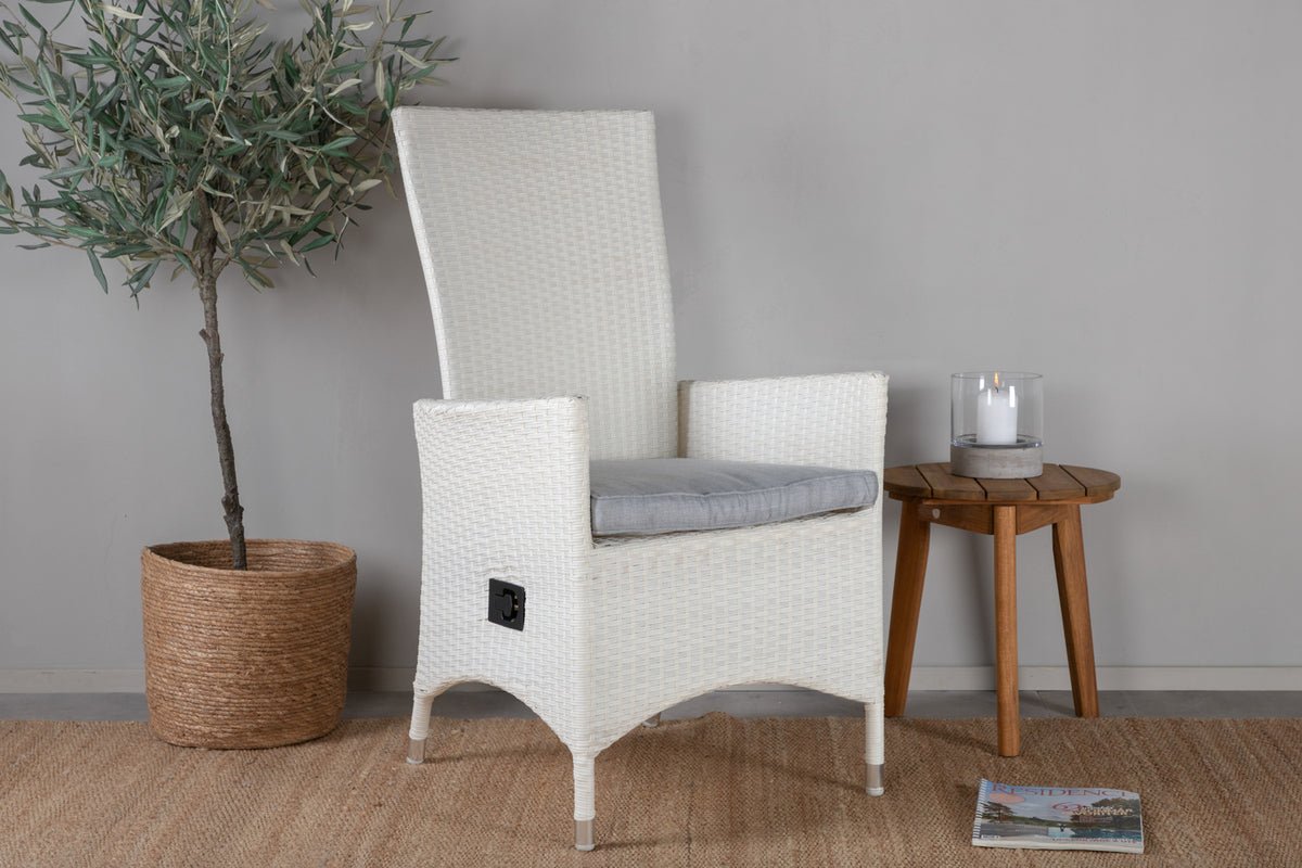 2-piece Set - Venezia Garden Chair in Rattan Look in Black, White or Natural Look