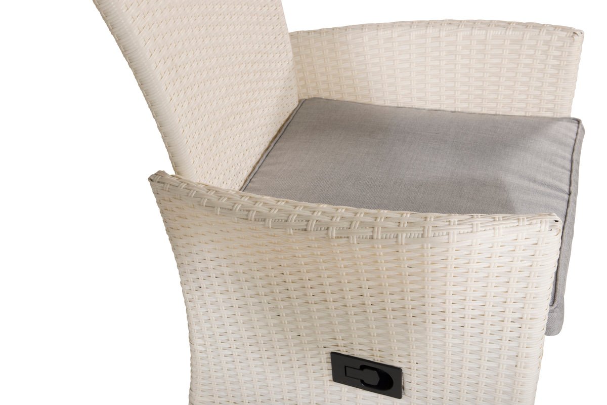 2-piece Set - Venezia Garden Chair in Rattan Look in Black, White or Natural Look