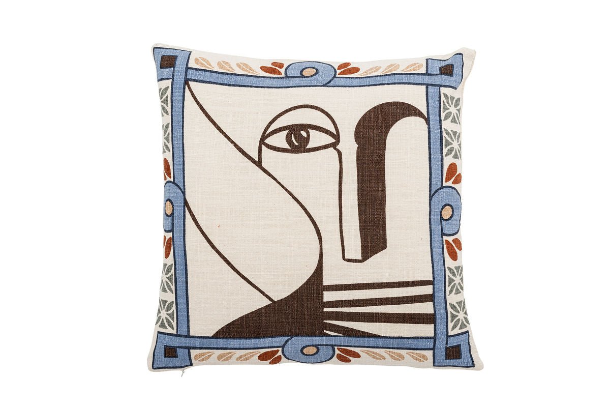 Decorative Cushion Brera – Abstract Print Design in Shades of Blue