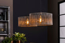 Pendant light Candela – 2 lights with a braided black nickel lampshade