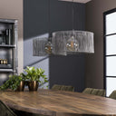 Pendant light Candela – 2 lights with a braided black nickel lampshade