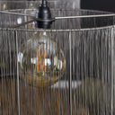 Pendant light Candela – 2 lights with a braided black nickel lampshade
