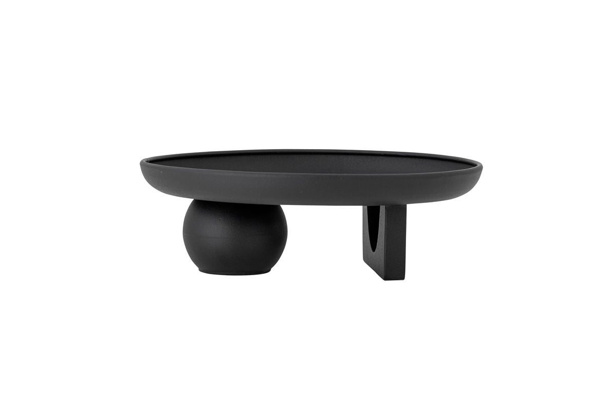 Obsidia Tray – Sculptural Design Object in Black