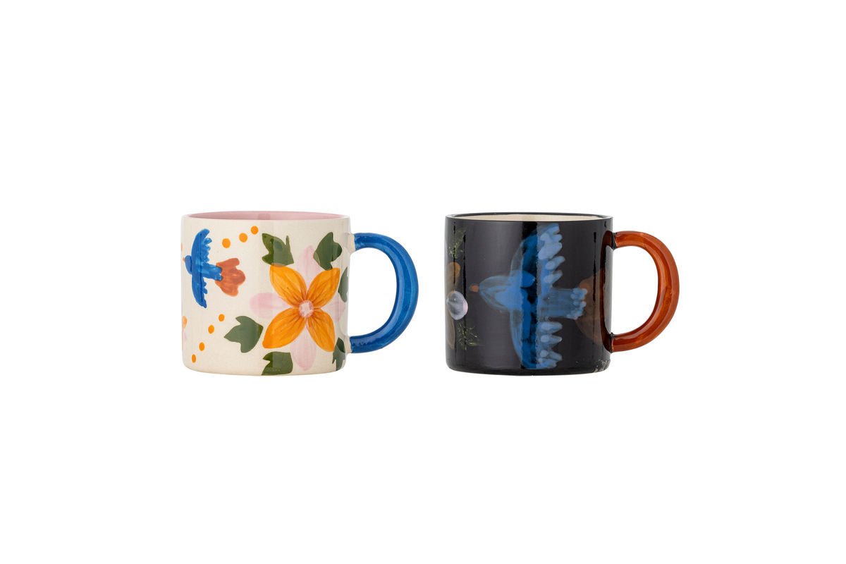 Alina Cup Set – Hand-Painted Designs in Vibrant Colors (Set of 2)
