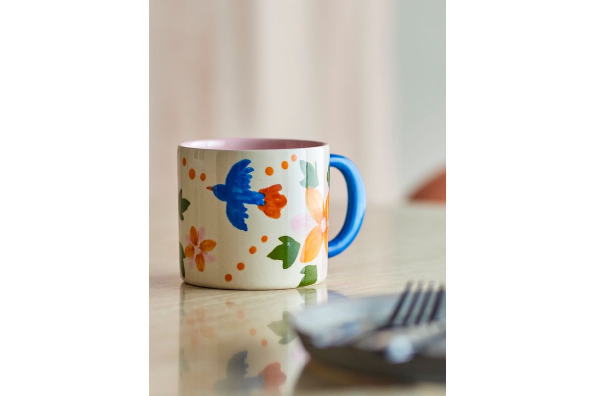 Alina Cup Set – Hand-Painted Designs in Vibrant Colors (Set of 2)